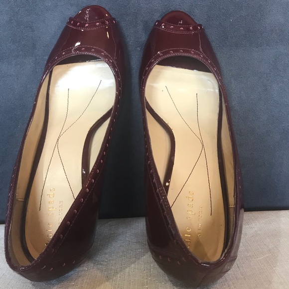 Kate Spade Giselle patent leather in Ruby 8M - Picture 6 of 8
